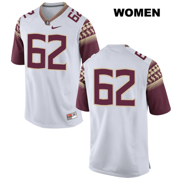 Women's NCAA Nike Florida State Seminoles #62 Ethan Frith College No Name White Stitched Authentic Football Jersey PPJ2669OH